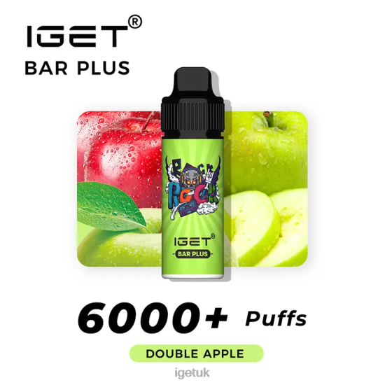 IGET Sale Nicotine Free Bar Plus Vape Kit Double Apple R4J2L370