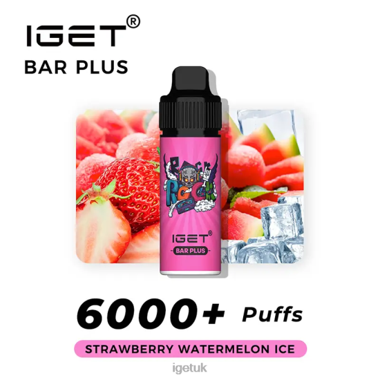 IGET Vape Discount Nicotine Free Bar Plus Vape Kit Strawberry Watermelon Ice R4J2L369