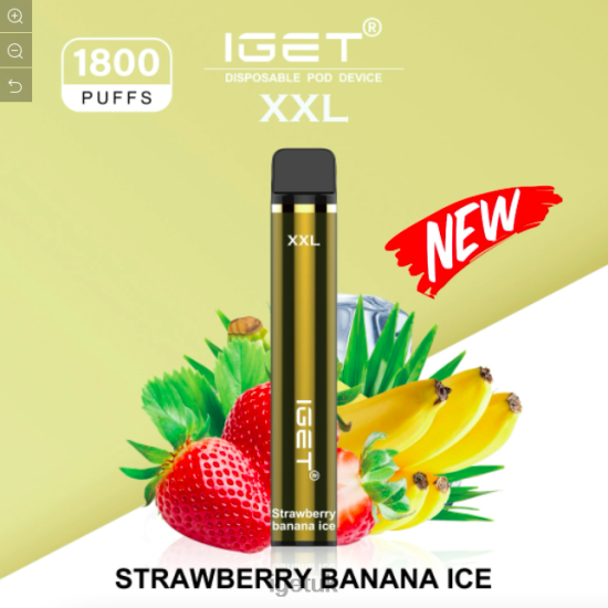 IGET Vape Discount XXL - 1800 PUFFS Strawberry Banana Ice R4J2L603