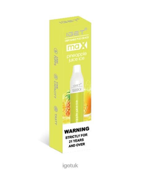 Online IGET Vapes Max Pineapple Juice Ice R4J2L88