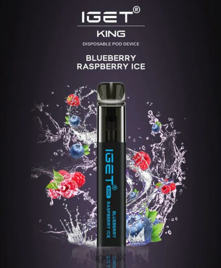 IGET Vape London KING - 2600 PUFFS Blueberry Raspberry Ice R4J2L628