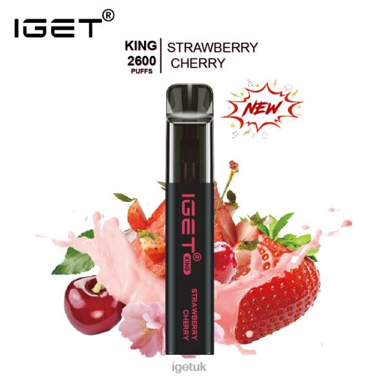 IGET Sale KING - 2600 PUFFS Strawberry Cherry R4J2L574