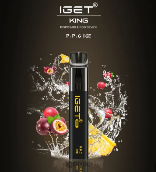 IGET UK KING P.P.C. - 2600 PUFFS Passionfruit Pineapple Cranberry Ice R4J2L665