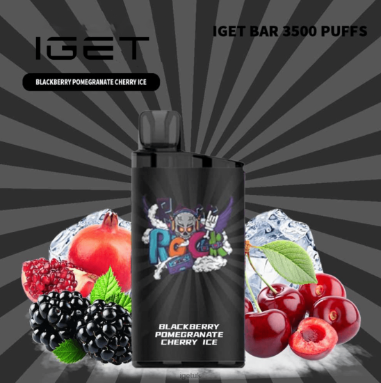 IGET Online BAR - 3500 PUFFS Blackberry Pomegranate Cherry Ice R4J2L661