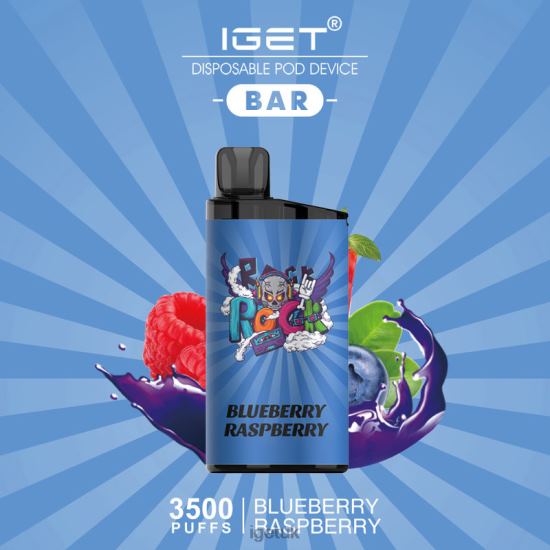 IGET Vape London BAR - 3500 PUFFS Blueberry Raspberry Ice R4J2L618