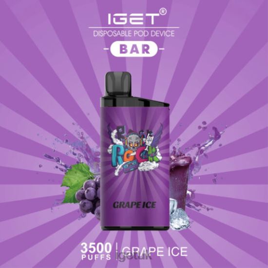 IGET Vape Discount BAR - 3500 PUFFS Grape Ice R4J2L453
