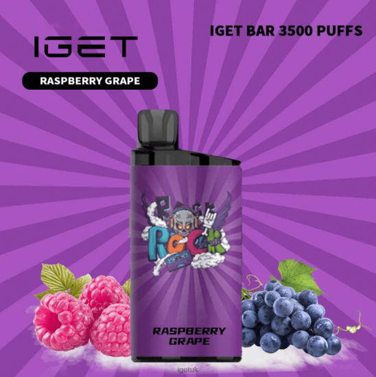 IGET Wholesale BAR - 3500 PUFFS Raspberry Grape R4J2L549