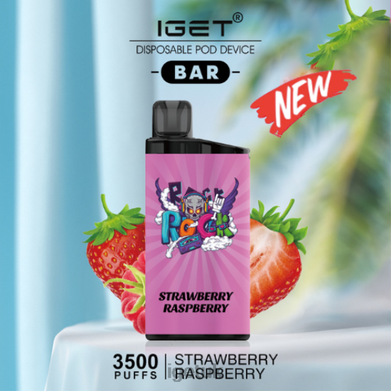 IGET Bar UK BAR - 3500 PUFFS Strawberry Raspberry R4J2L596
