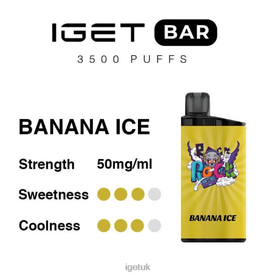 IGET Bar UK Bar 3500 Puffs Banana Ice R4J2L282