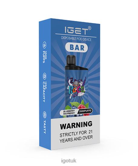 IGET Vape UK Bar Blueberry Raspberry R4J2L153