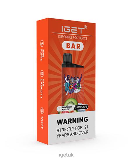 IGET Vape UK Bar Strawberry Kiwi Ice R4J2L173