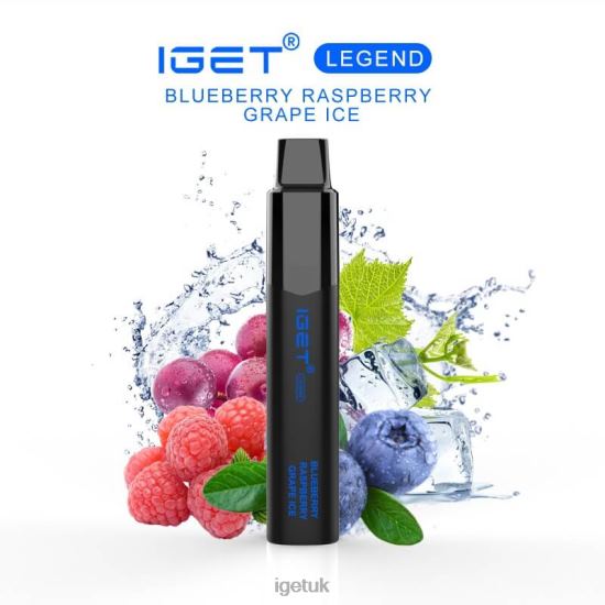 IGET Wholesale LEGEND - 4000 PUFFS Blueberry Raspberry Grape Ice R4J2L659