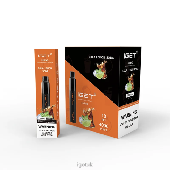 IGET Vape Discount Legend 4000 Puffs Cola Lemon Soda R4J2L349