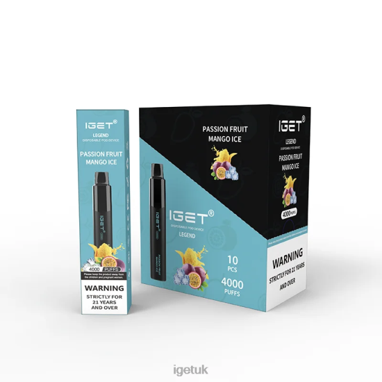 IGET Bar UK Legend 4000 Puffs Passion Fruit Mango Ice R4J2L342