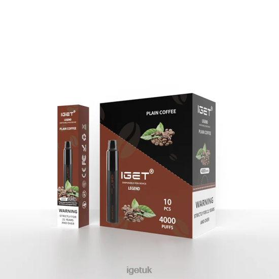 IGET Sale Legend 4000 Puffs Plain Coffee R4J2L340