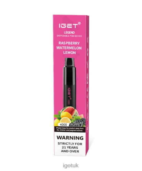 IGET Vape London Legend Raspberry Watermelon Lemon R4J2L194