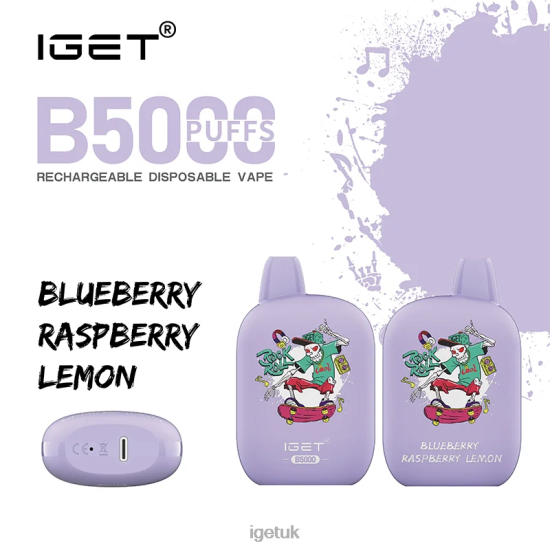 Online IGET Vapes B5000 Blueberry Raspberry Lemon R4J2L308