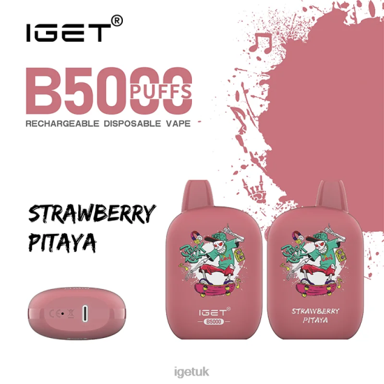 IGET Vape UK B5000 Strawberry Pitaya R4J2L313
