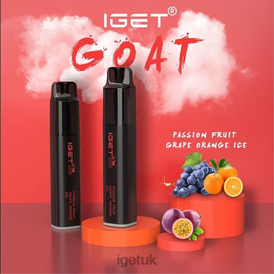 IGET Vape UK GOAT - 5000 PUFFS Passionfruit Grape Orange Ice R4J2L657