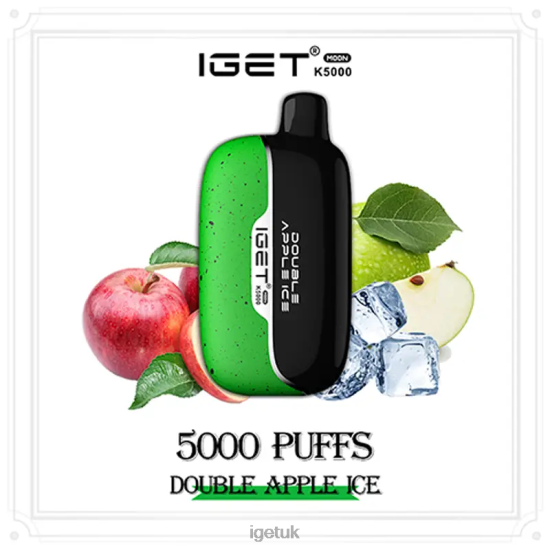 IGET Vape Discount Moon 5000 Puffs Double Apple Ice R4J2L229