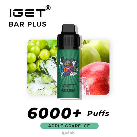 IGET Online BAR PLUS - 6000 PUFFS Apple Grape Ice R4J2L591