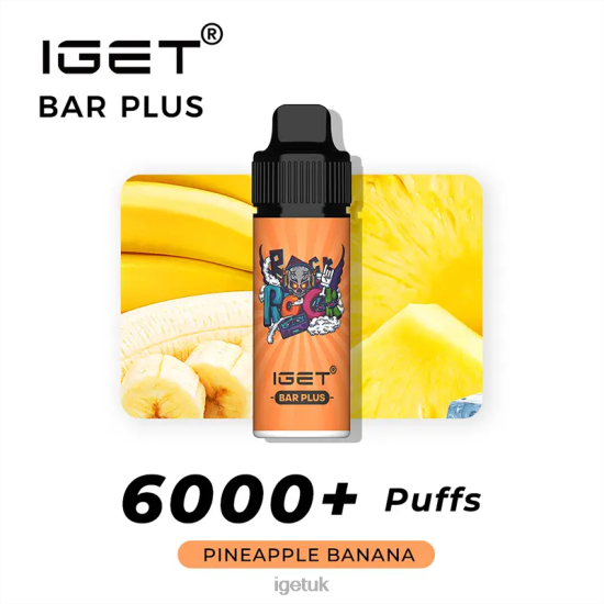 IGET Shop BAR PLUS - 6000 PUFFS Pineapple Banana R4J2L600