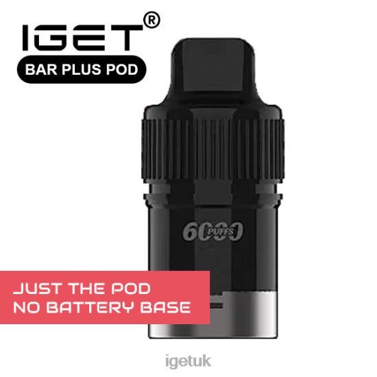 IGET Sale BAR PLUS - POD ONLY - STRAWBERRY WATERMELON ICE - 6000 PUFFS (NO BATTERY BASE) Onlystrawberry Watermelon Ice R4J2L685