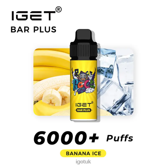 IGET Vape London Bar Plus 6000 Puffs Banana Ice R4J2L244