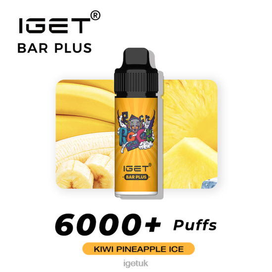 IGET Vape London Bar Plus 6000 Puffs Kiwi Pineapple Ice R4J2L234