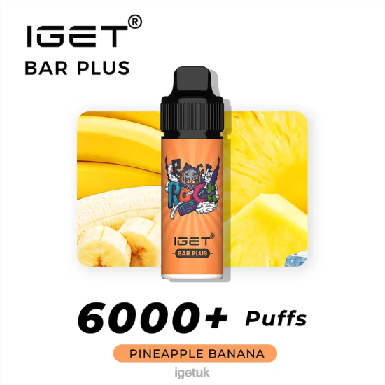IGET Vape Discount Bar Plus 6000 Puffs Pineapple Banana R4J2L239