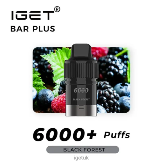 IGET Wholesale Bar Plus Pod 6000 Puffs Black Forest R4J2L265