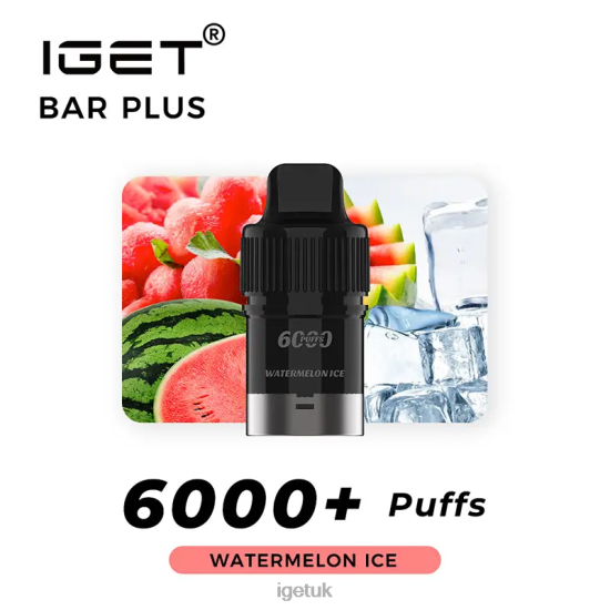 IGET Bar UK Bar Plus Pod 6000 Puffs Watermelon Ice R4J2L272