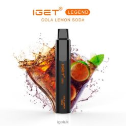 IGET Bar UK LEGEND - 4000 PUFFS Cola Lemon Soda R4J2L576