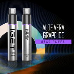 IGET Sale HOT - 5500 PUFFS Aloe Vera Grape Ice R4J2L584
