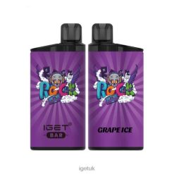 IGET Sale Nicotine Free Bar 3500 Puffs Grape Ice R4J2L393