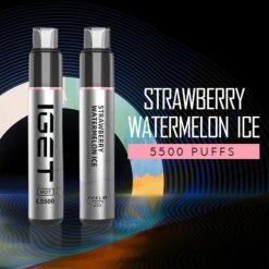 IGET UK HOT - 5500 PUFFS Strawberry Watermelon Ice R4J2L635