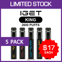 IGET UK KING - 2600 PUFFS - 5 PACKR4J2L475