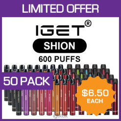 IGET UK SHION - 600 PUFFS - 50 PACKR4J2L505