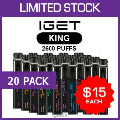 IGET Vape Discount KING - 2600 PUFFS - 20 PACKR4J2L503