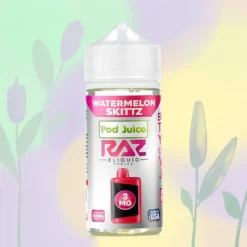 Pod Juice X Raz Eliquid Watermelon Skittz 70VG 100mL